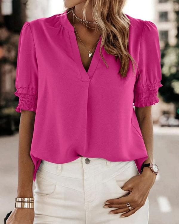 Octavia | V-Neck Short Sleeve Top