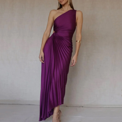 ZOLA | Pleated Maxi Dress