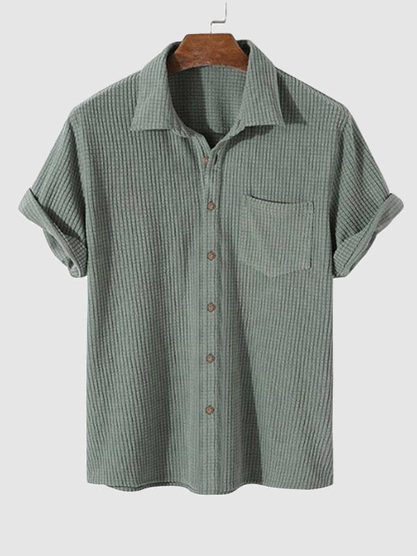 Gregor | Single-breasted Lapel Men's Shirt