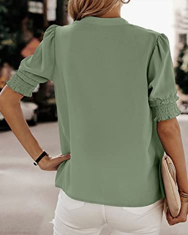 Octavia | V-Neck Short Sleeve Top