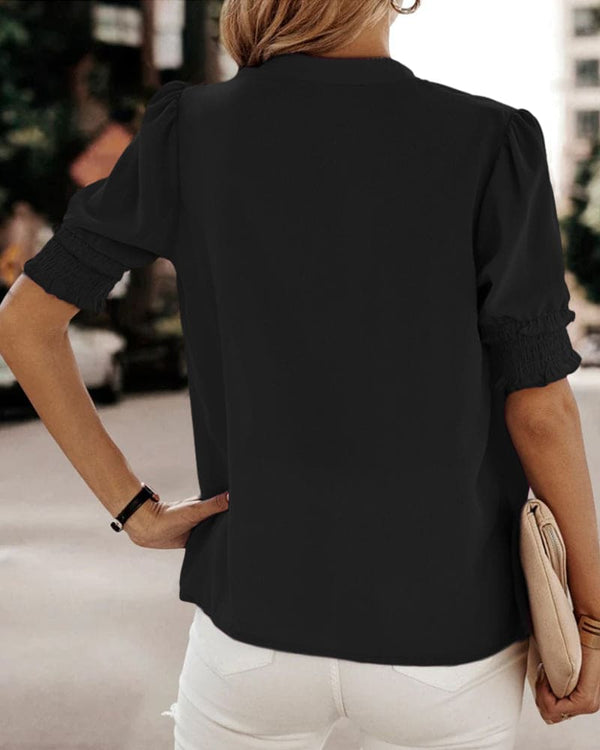 Octavia | V-Neck Short Sleeve Top