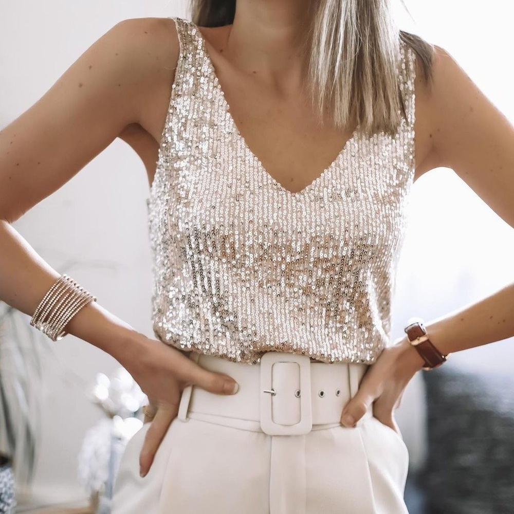 Riza | Sequin Cami Top