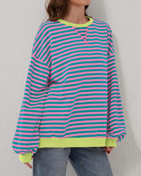 ROSELLE | Oversized Striped Sweatshirt