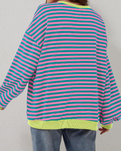 ROSELLE | Oversized Striped Sweatshirt