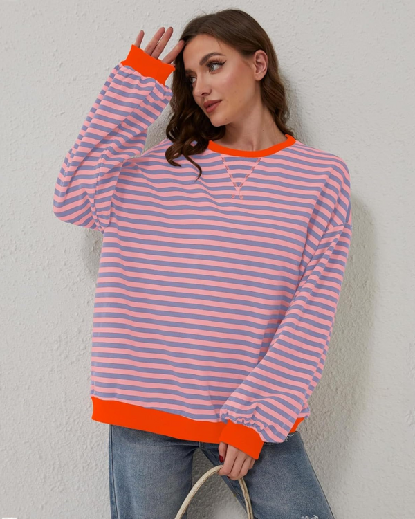 ROSELLE | Oversized Striped Sweatshirt