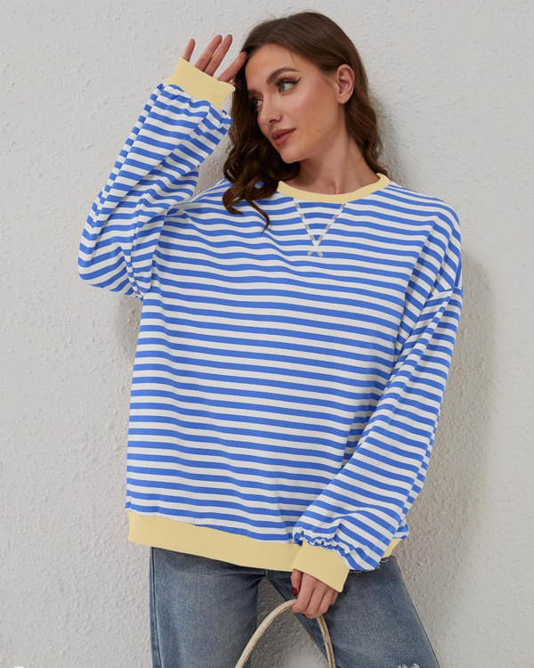 ROSELLE | Oversized Striped Sweatshirt