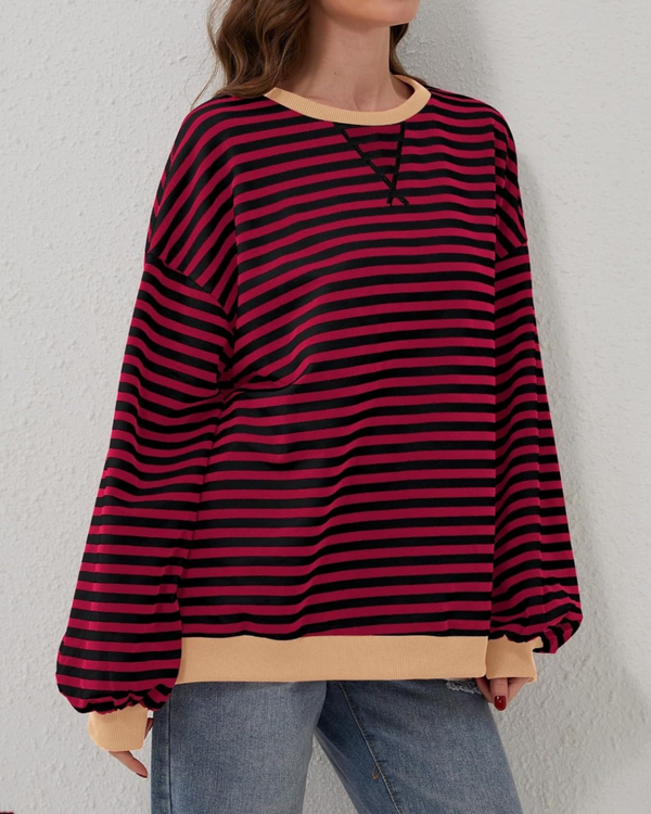 ROSELLE | Oversized Striped Sweatshirt