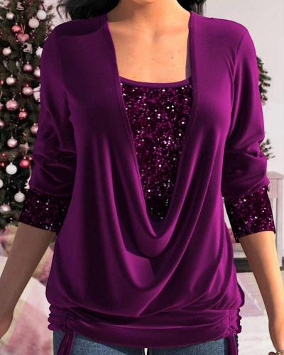 ABIGAIL | Long Sleeve Sequin Top