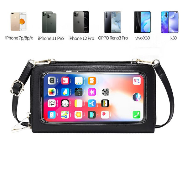Jerlyn | RFID Blocking Touch Screen Crossbody Passport Holder Travel Wallet