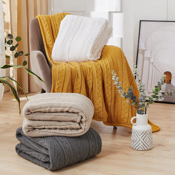 Reversible Comfort Throw Blanket - Soft, Stylish & Perfect for Year-Round Warmth