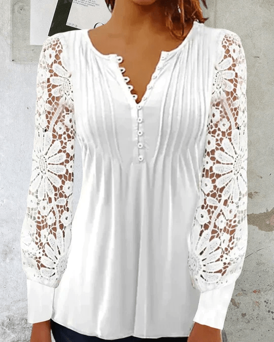 ATHENA | Lacey Buttoned Blouse