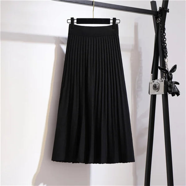 Charmine | Knitted Pleated Skirt