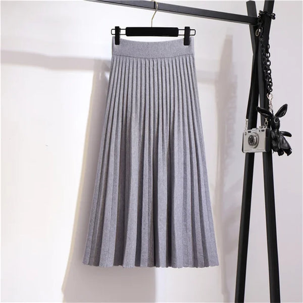 Charmine | Knitted Pleated Skirt