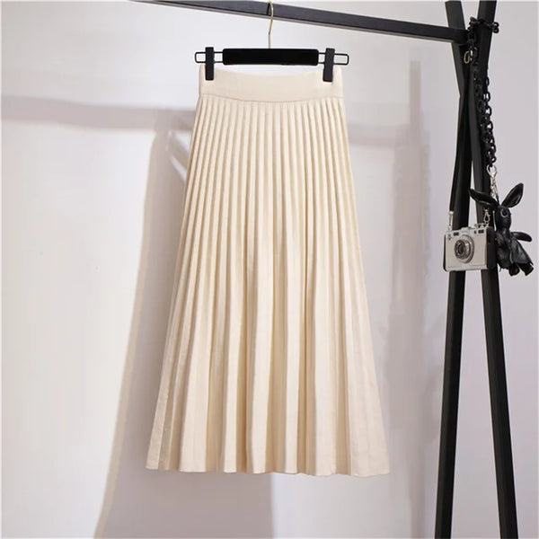 Charmine | Knitted Pleated Skirt