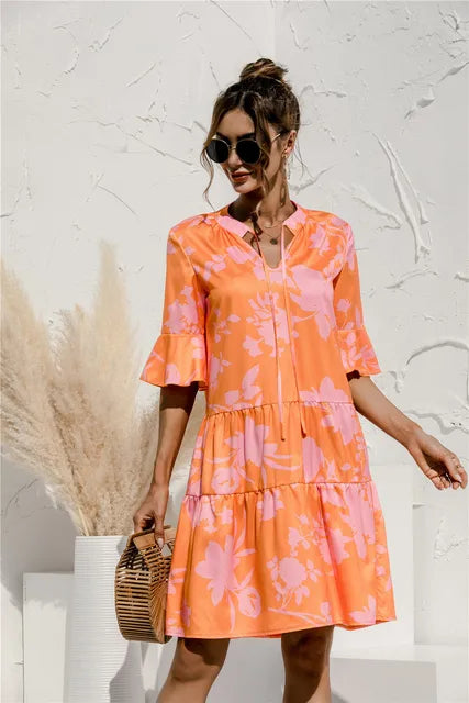 ODESSA | Vibrant Floral Summer Dress