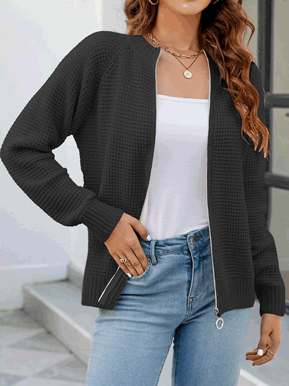 Women's Casual Zip Up Cardigan