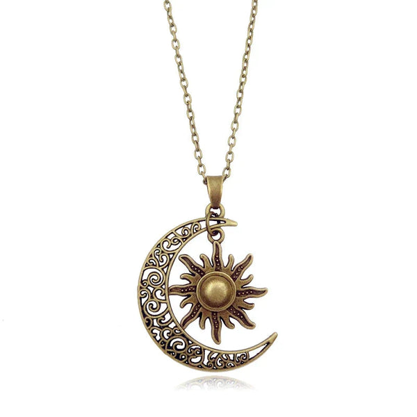 Lester - Vintage Sun and Moon Necklace – Unique & Celestial