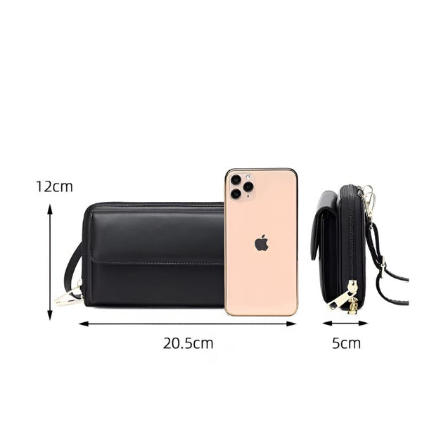 Jerlyn | RFID Blocking Touch Screen Crossbody Passport Holder Travel Wallet