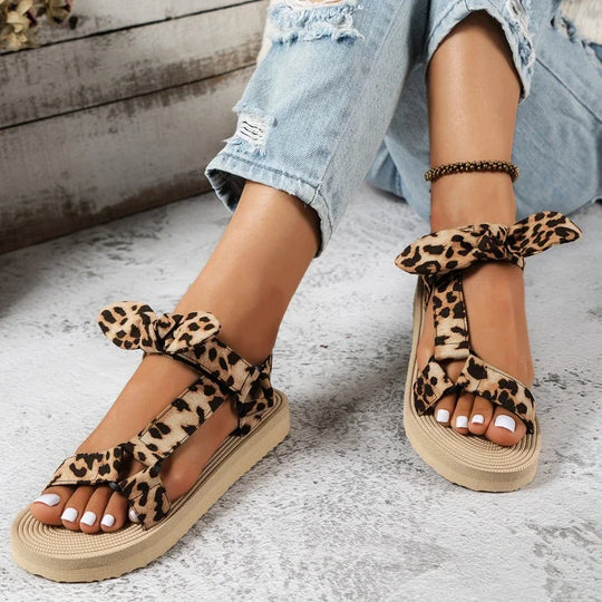 Cherry | Orthopedic Leopard Print Sandals