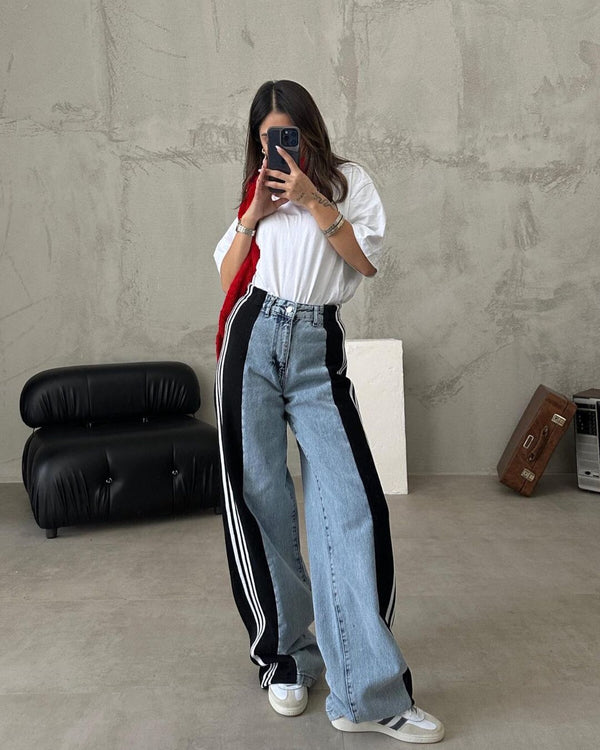 LENA | Unique Patchwork Jeans