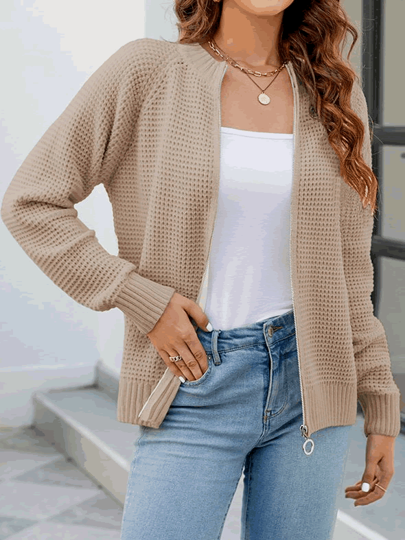 Women's Casual Zip Up Cardigan