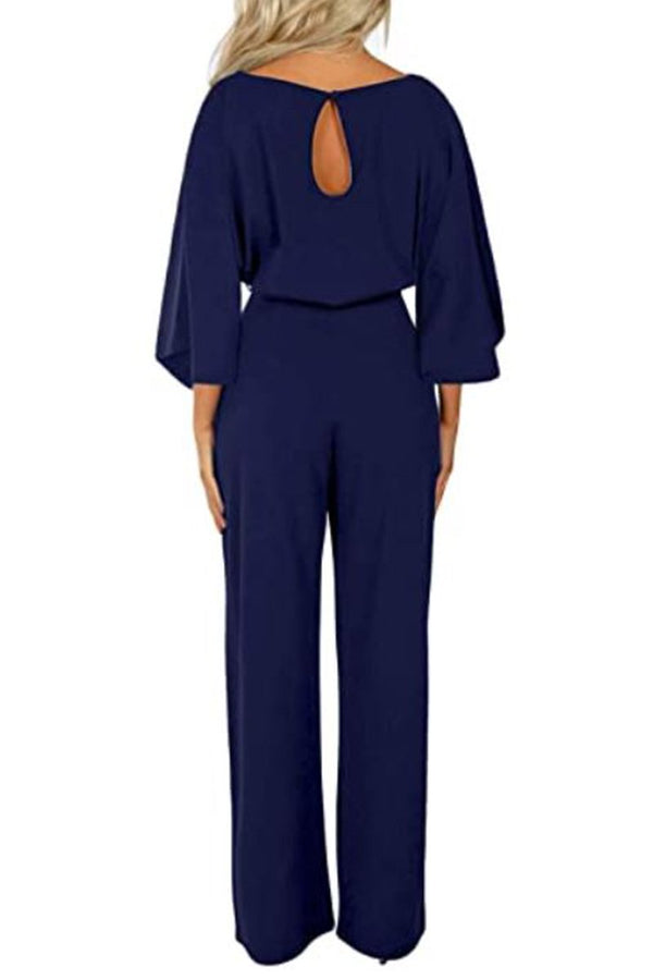 MOIRA | Belted Long Sleeve Jumpsuit