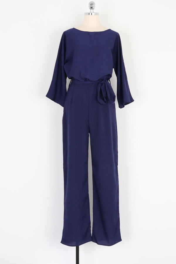 MOIRA | Belted Long Sleeve Jumpsuit