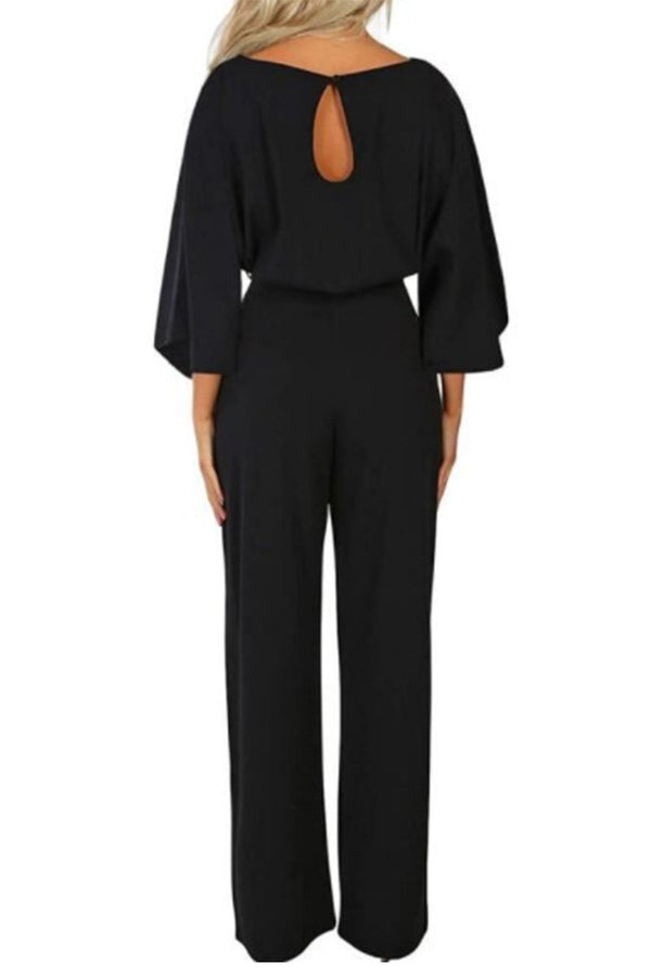 MOIRA | Belted Long Sleeve Jumpsuit