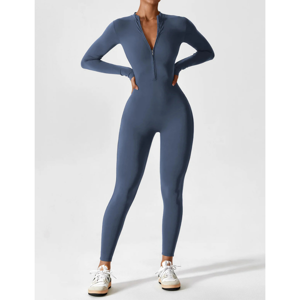 Women's V Neck Long Sleeve Jumpsuit