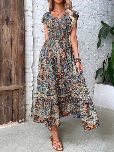 PIPER | Vibrant Print Maxi Dress