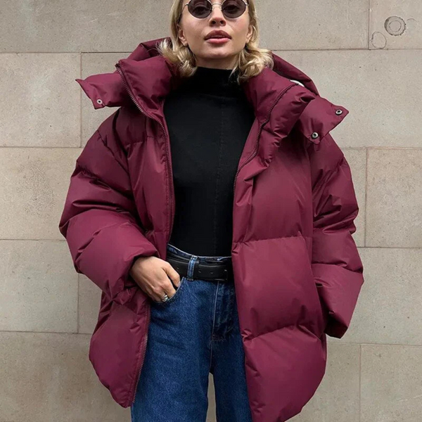 Oversized Women's Puffer Hooded Jacket