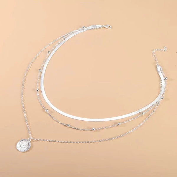 Silver Triple Necklace