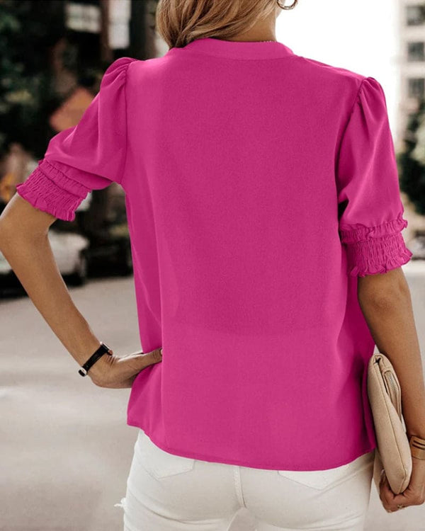 Octavia | V-Neck Short Sleeve Top