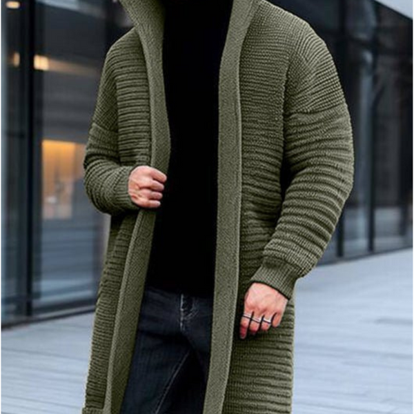 Men's Long Knit Warm Cardigan