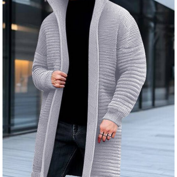 Men's Long Knit Warm Cardigan