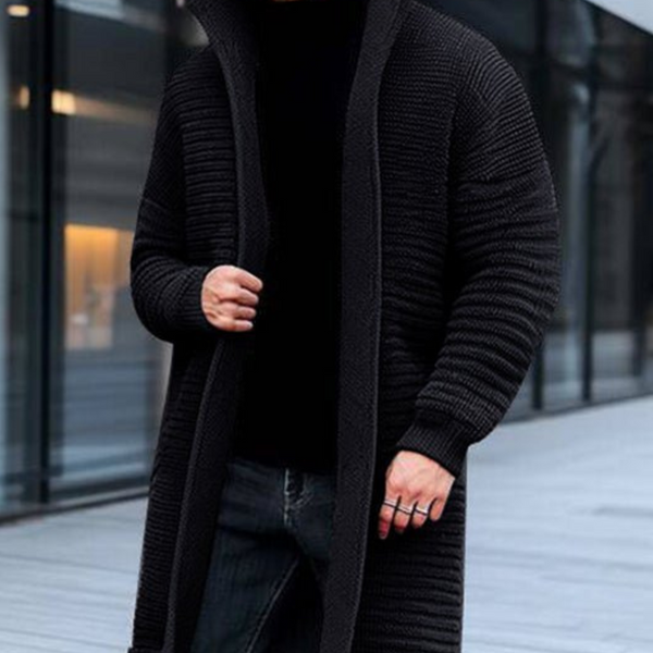 Men's Long Knit Warm Cardigan