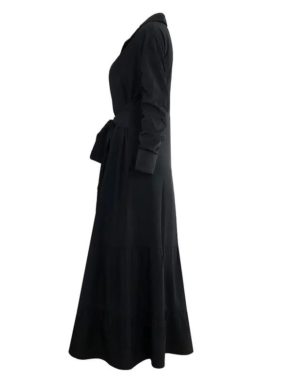 MARLEY | Button Belted Maxi Dress