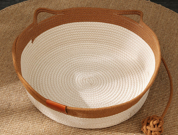 Handwoven Cotton Rope Bed for Cats