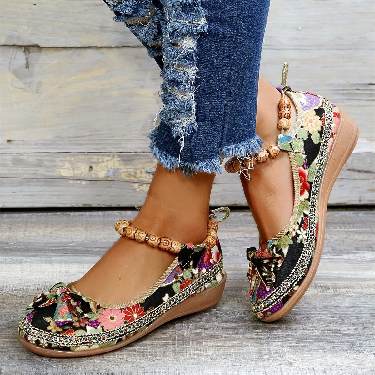 Leanne | Elegant Floral Print Shoes