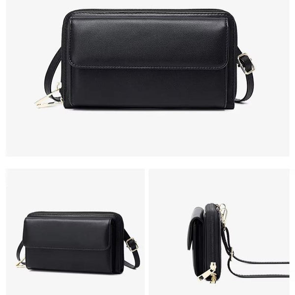 Jerlyn | RFID Blocking Touch Screen Crossbody Passport Holder Travel Wallet