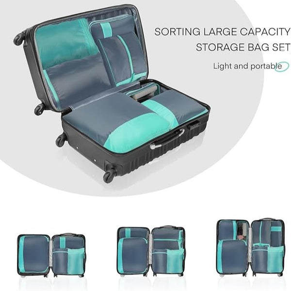 Rubelyn |  Waterproof Compression Travel Packing Cubes  Set (7 Pieces)