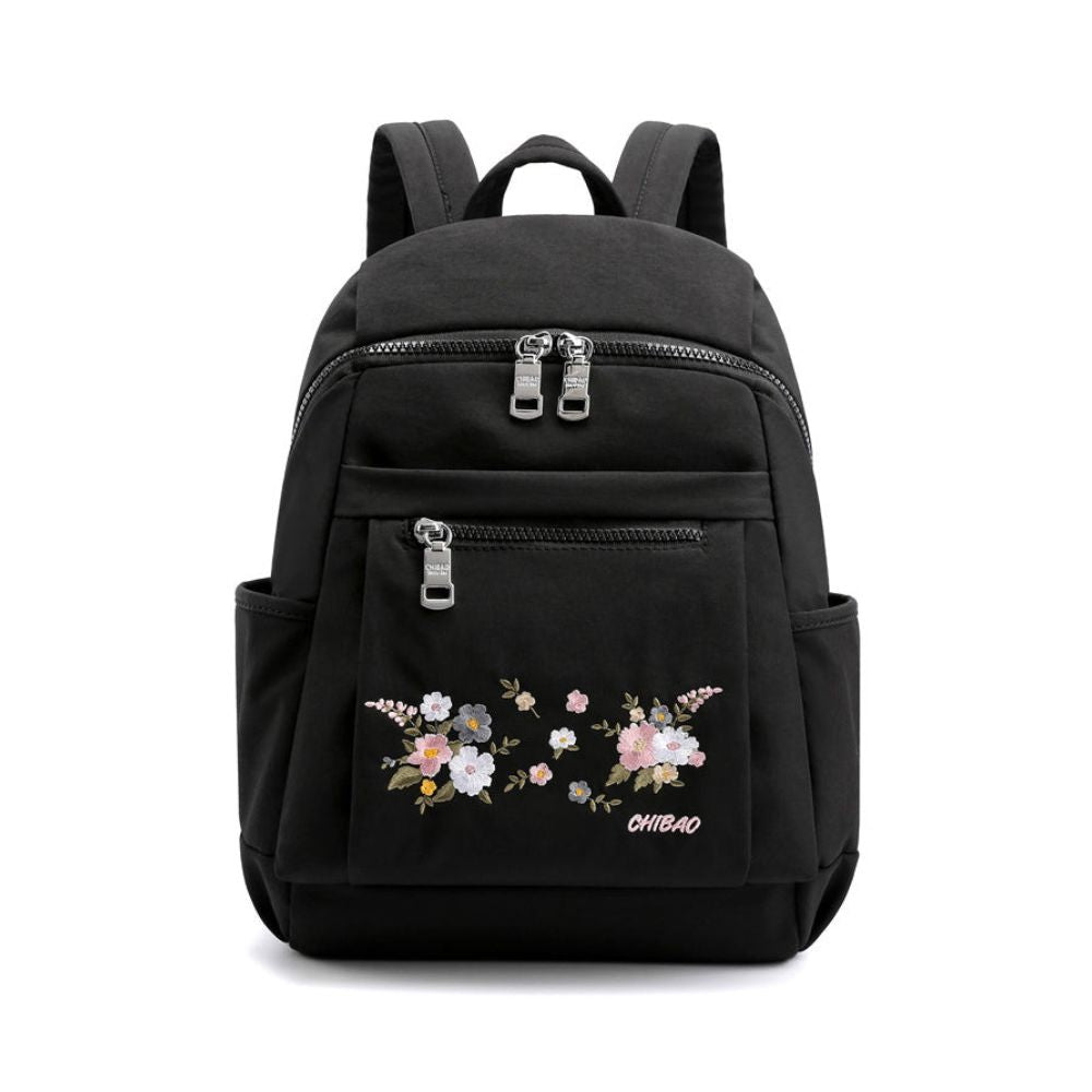 Delia | Floral Embroidered Travel Backpack