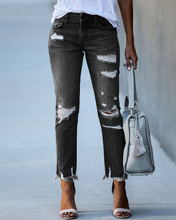 LINDA | Stylish Tattered Pants