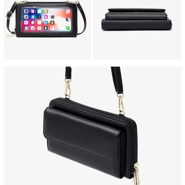 Jerlyn | RFID Blocking Touch Screen Crossbody Passport Holder Travel Wallet