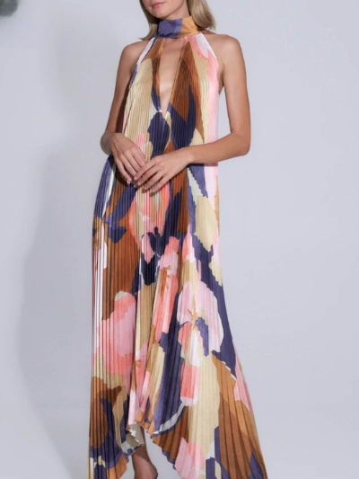 NATHALIE | Halter Neck Maxi Dress