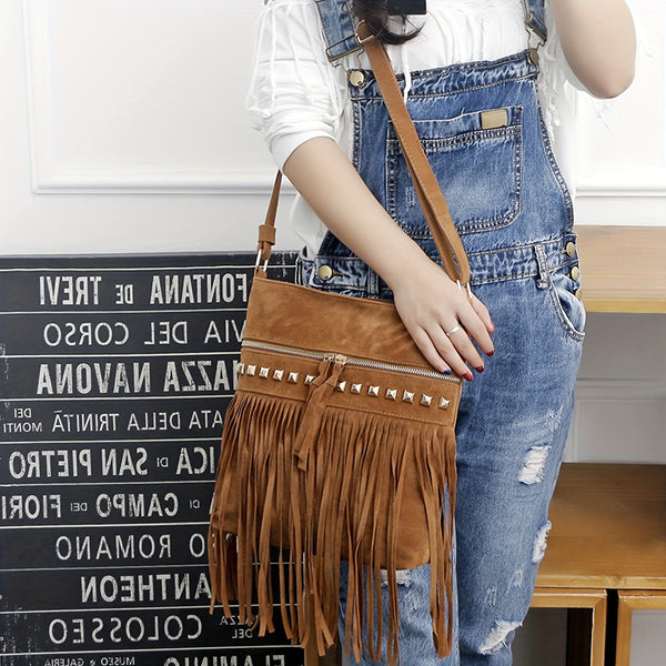 Loida | Vintage Fringe Crossbody Bag