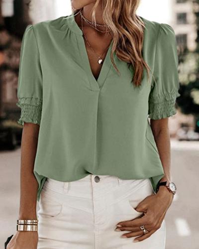 Octavia | V-Neck Short Sleeve Top