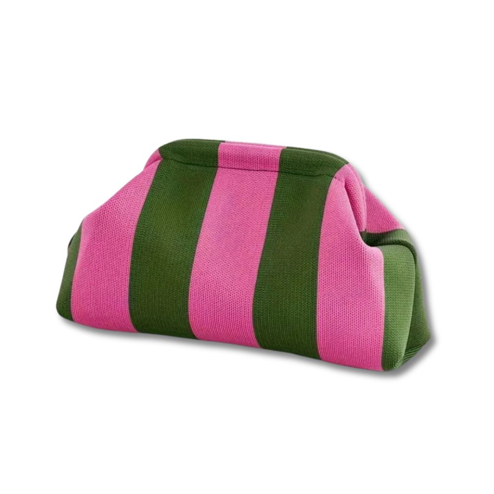 Chique | Striped Makeup Cosmetic Clutch Bag