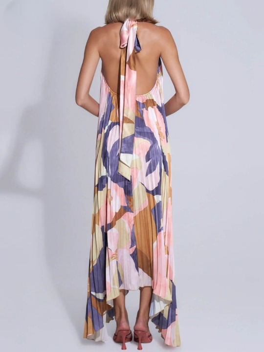 NATHALIE | Halter Neck Maxi Dress