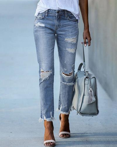 LINDA | Stylish Tattered Pants